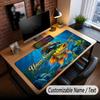 Fish Ocean Theme Custom Mouse Pad Personalized With Name Text Customized Desk Mat For Office Home Decor