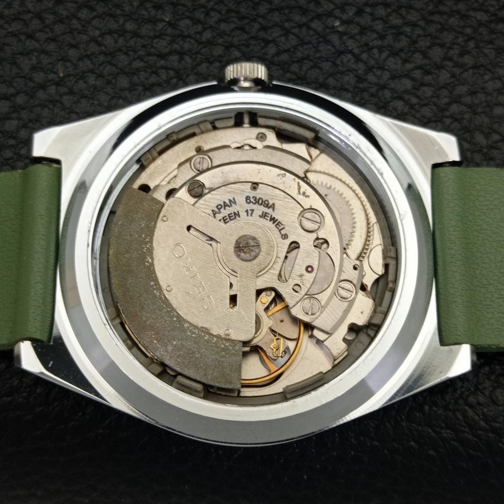 CEAS SEIKO 5 AUTOMATIC JAPONEZ VINTAGE RECONDIȚIONAT, BĂRBĂTEȘTE, CU CADRAN VERDE, A434689-2, R121-a434689