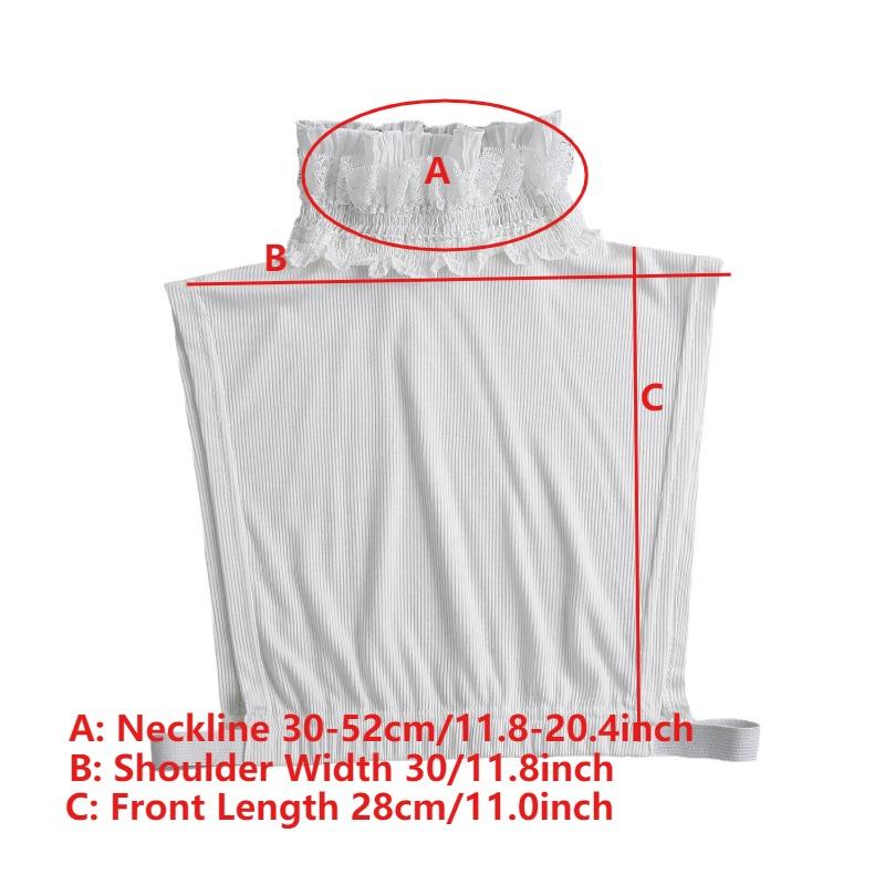 Ruffles Detachable Shirt Collar Accessory Women Decorative Neckwear Sweater Hoodie Fake False Collars