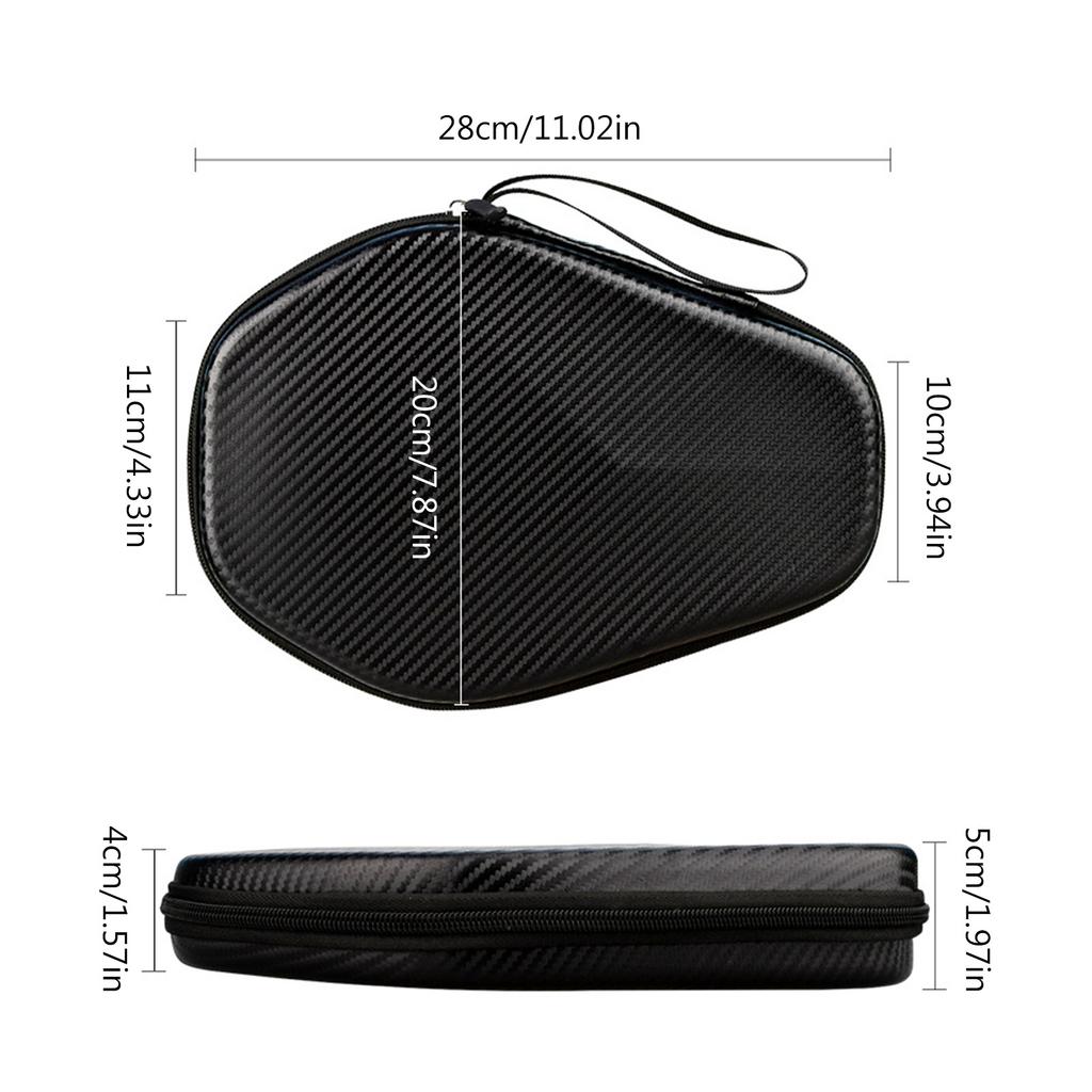 Lightweight Pingpong Paddle Bag Waterproof Case Portable Table Tennis Racket Bag Hexagonal Zipper Handbag Easy to Carry