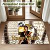 Crystal Velvet Square Rug Custom NameBruno Mars Pattern Non Slip Home Floor Decor Rug