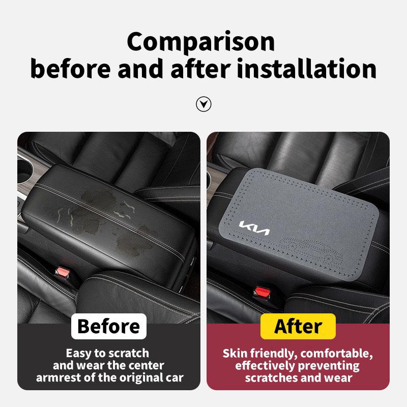 Center Console Armrest Cover Pad Auto Universal Decor Box Protector Soft Waterproof For Kia Rio 3 4 K2 K3 X-Line Car Accessories CF5