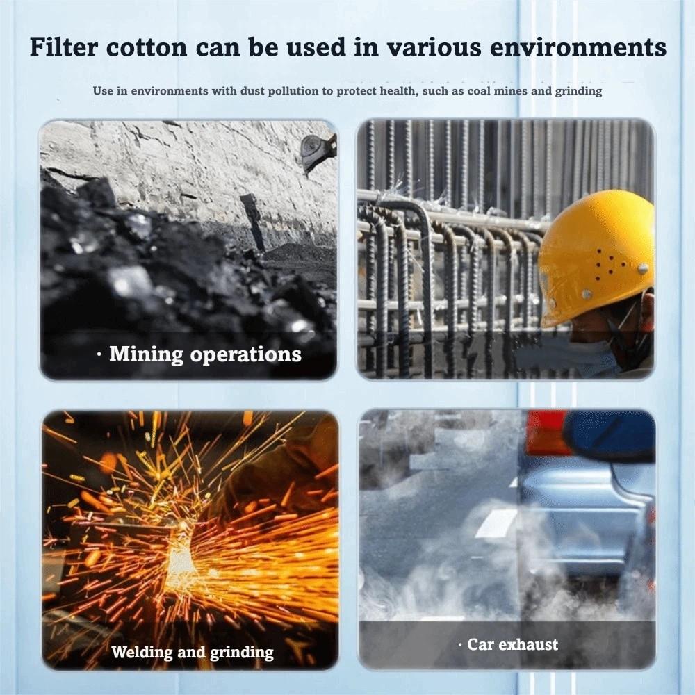 Replaceable Filter Dust Respirator Reusable Design Dust Face Mask Half Mask  Grinding Work