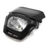 Motorcycle Streetfighter White Headlight with Black Shell and Rubber Strap