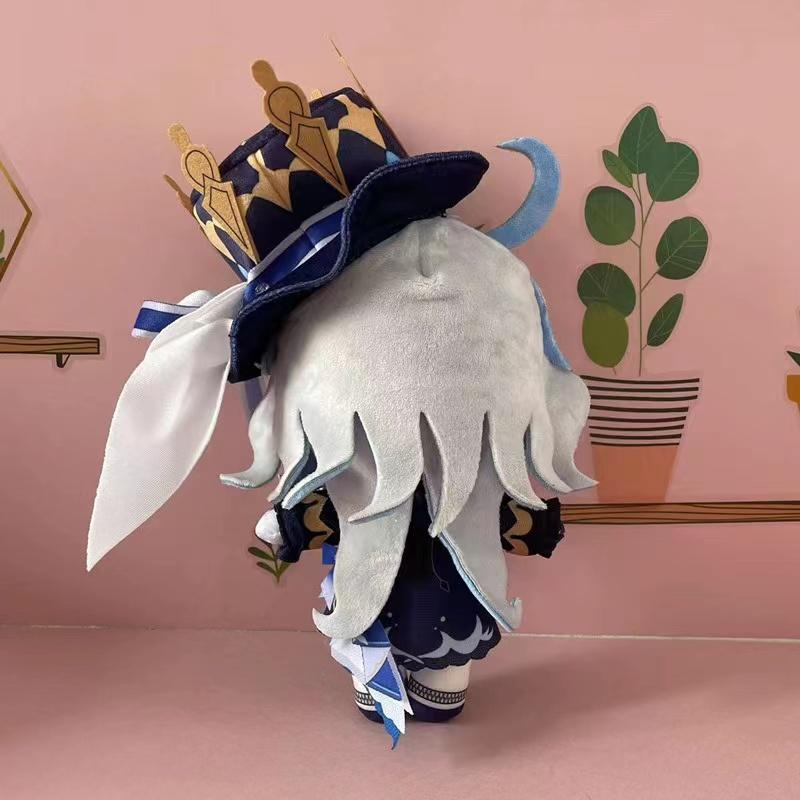 Anime Focalors Cosplay Plüschpuppe Spielzeug 20cm Genshin Impact Charakter Niedliches Weiches Kuschelkissen Weihnachts Halloween Geschenk