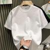 Damen Frühling und Sommer Kurzarm T-Shirt Glänzend Rundhals Kurzarm Top Lose Große Größe Halbarm Kurzarm