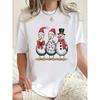 WomenS Vintage Funny Christmas Goose Graphic Cute SnowUnisex Goose Design with Bow Fit Short Sleeve Crew Neck Clothing