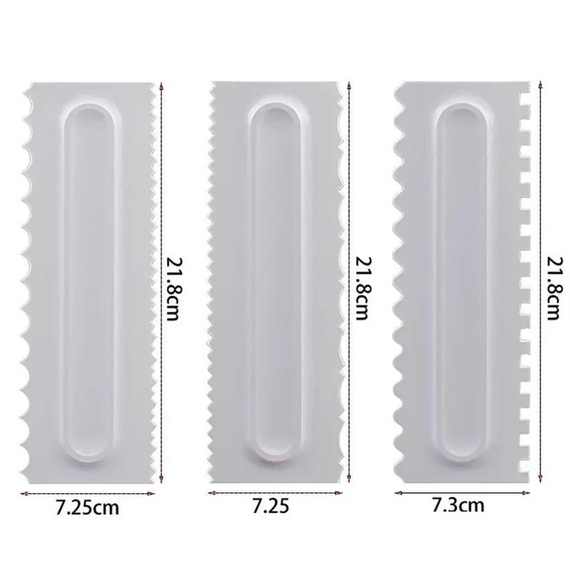 Cake Baking Tools: Fondant Cake Slicer, Pastry Cutters, Irregular Teeth Edge Spatulas, 1pc Cream Scraper for DIY Decorating