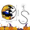 Stained Enamel and Metal Bat Moon Ghost Suncatcher Window Panel Wall Hanging Ornaments Halloween Horror Home Decorations