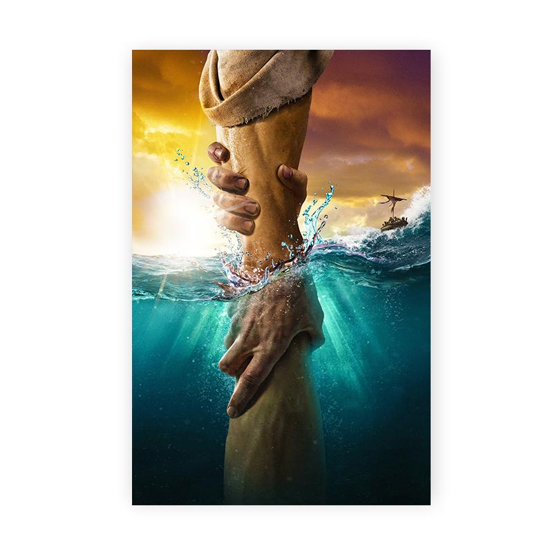 

Не бійтеся, просто майте віру в Ісуса. Полотняні плакати та принти «Рука Божа» Християнська стіна для домашнього декору 40X60cm No Frame