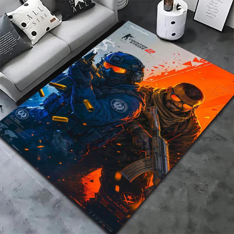 Csgo2 Carpet Rug for Living Room Bedroom Home Sofa Decoration,Kids play Nonslip Floor Mat