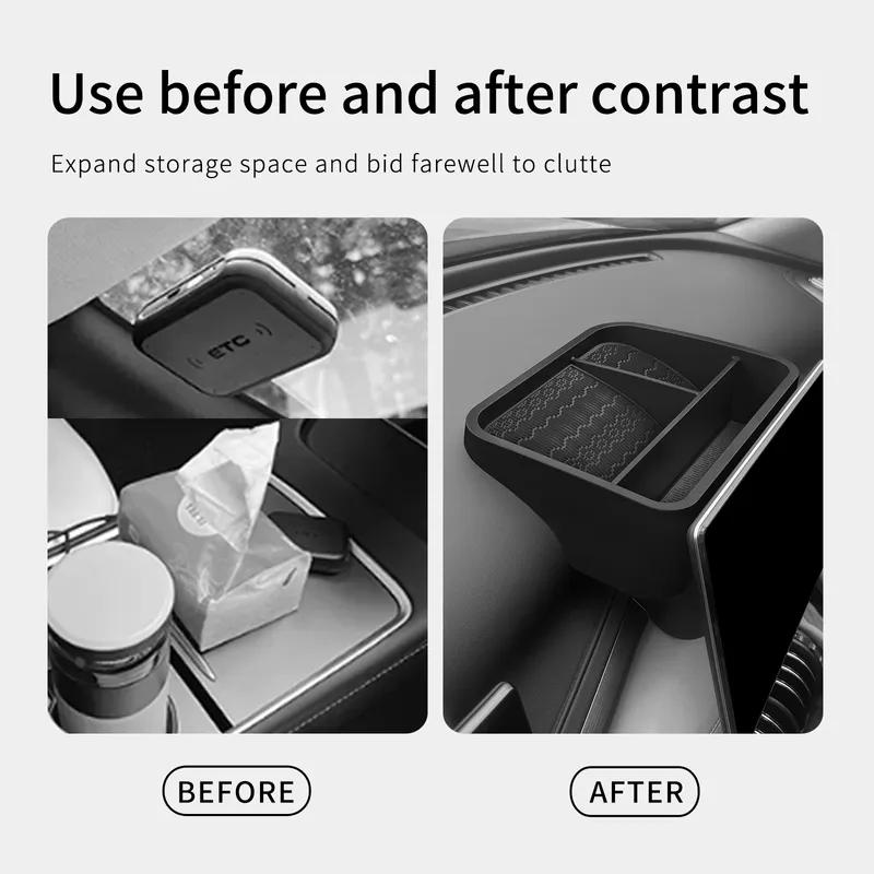 For BYD ATTO3 ATTO 3 YUAN PLUS 2025 2026 Central Control Screen Rear Storage Box Dashboard Tray Car Interior Accessories