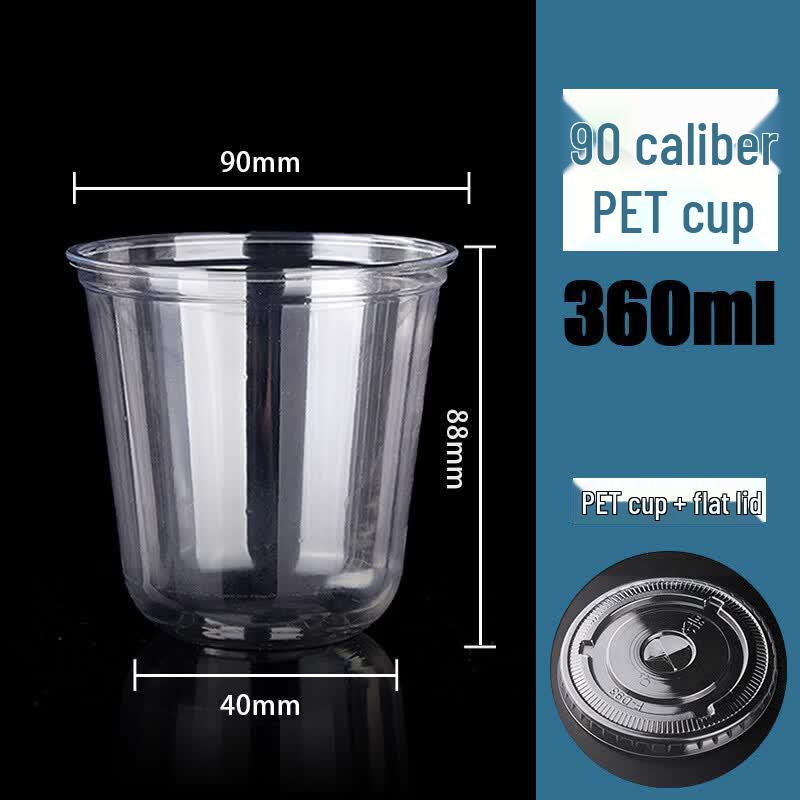 Bozhen Jiangchu Disposable U-shaped Plastic Cups with Flat Lids