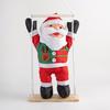 Climbing Santa Claus Christmas Decoration with Ladder and Rope for Window Display