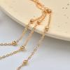 Fashion Metal Beaded Anklet Bracelets for Women Exquisite Multilayer Mesh Tassel Toe Foot Jewelry Wedding Party Accessories Gift