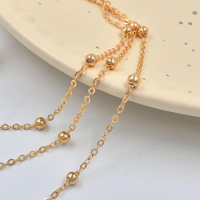 Fashion Metal Beaded Anklet Bracelets for Women Exquisite Multilayer Mesh Tassel Toe Foot Jewelry Wedding Party Accessories Gift