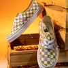 Vans Autentiche Scarpe di Tela Basse a Scacchi con Stampa Floreale Durevoli Traspiranti Sneakers Unisex Verde Bianco VN0A5KS9CCF