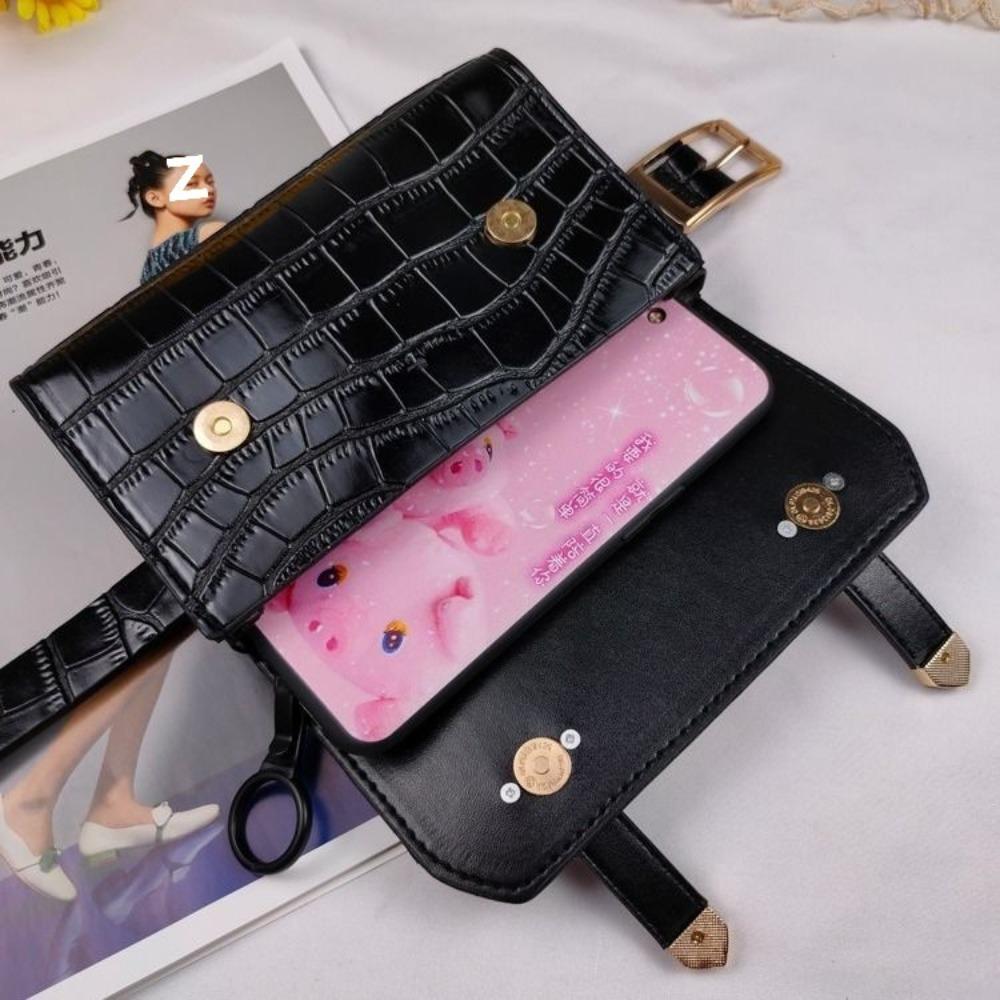 Punk style belt fanny pack women's detachable crossbody chain pouch decorative belt mobile phone bag