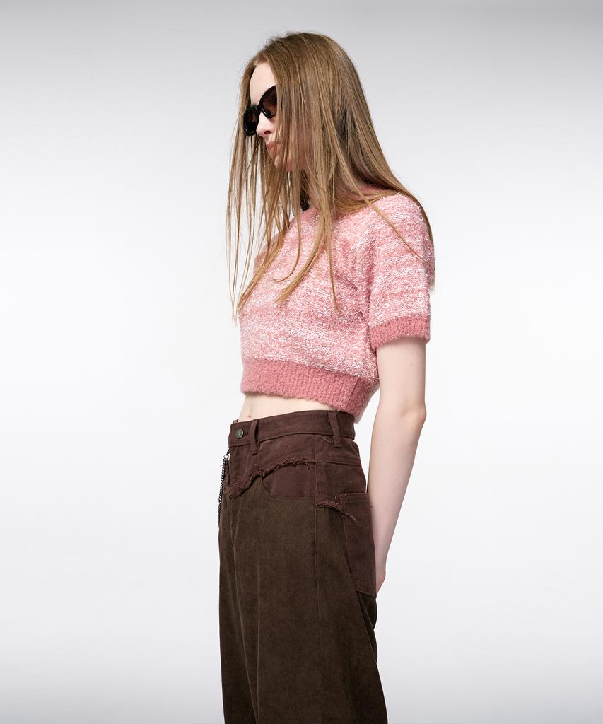 ETMON Corduroy Mix Pants Brown