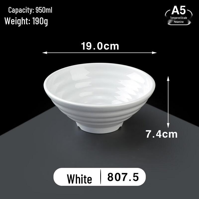 A5 Melamine Imitation Porcelain 7.5-inch Soup Bowl Set