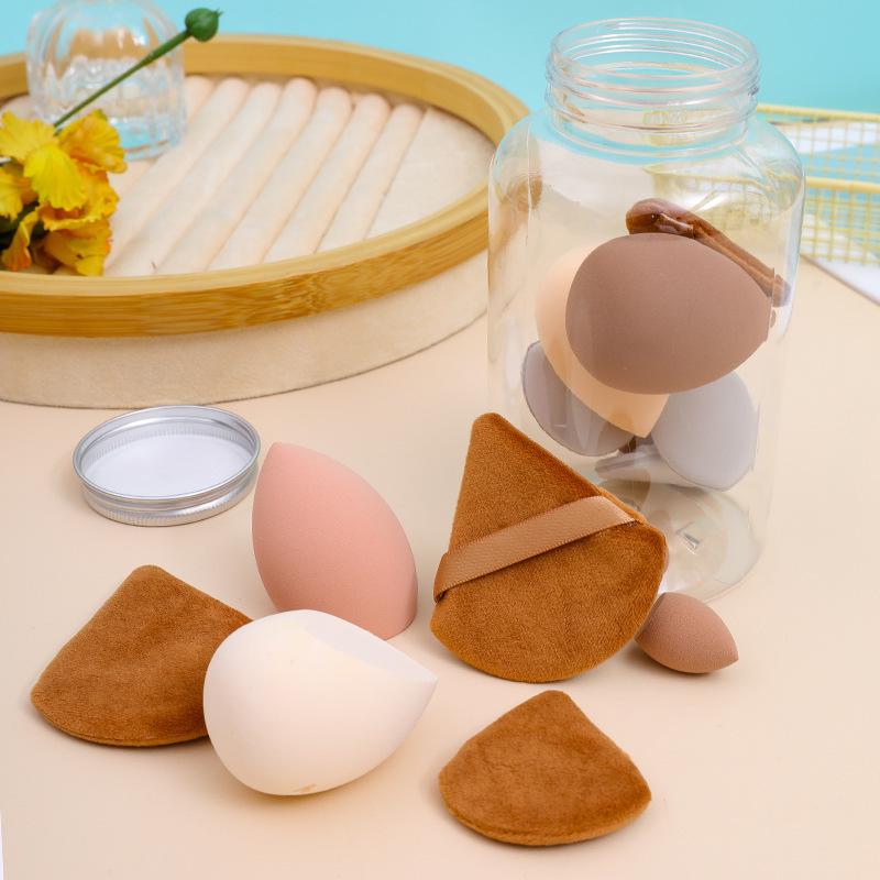 14-Piece Drift Bottle Makeup Sponge Set - Soft, Dual-Use for Dry & Wet Application