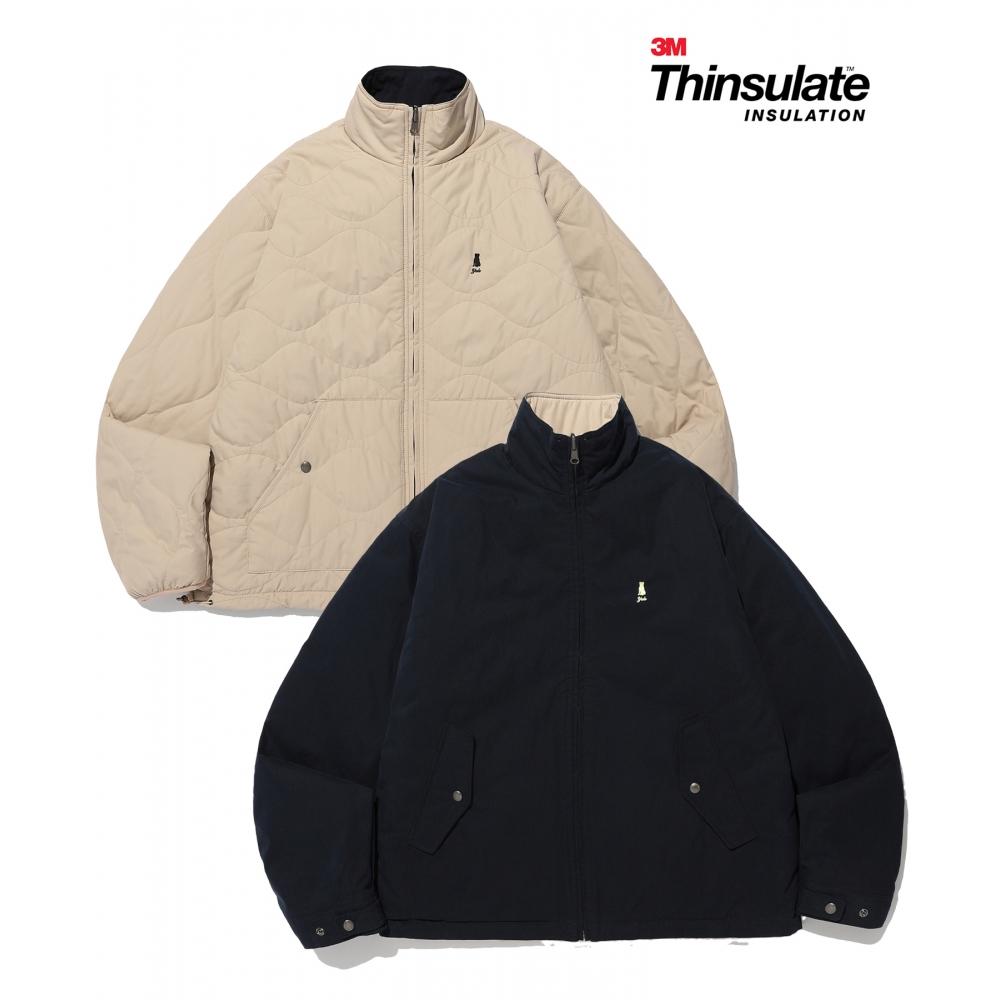 

Двухсторонняя стеганая полевая куртка Yale бежевая темно-синяя