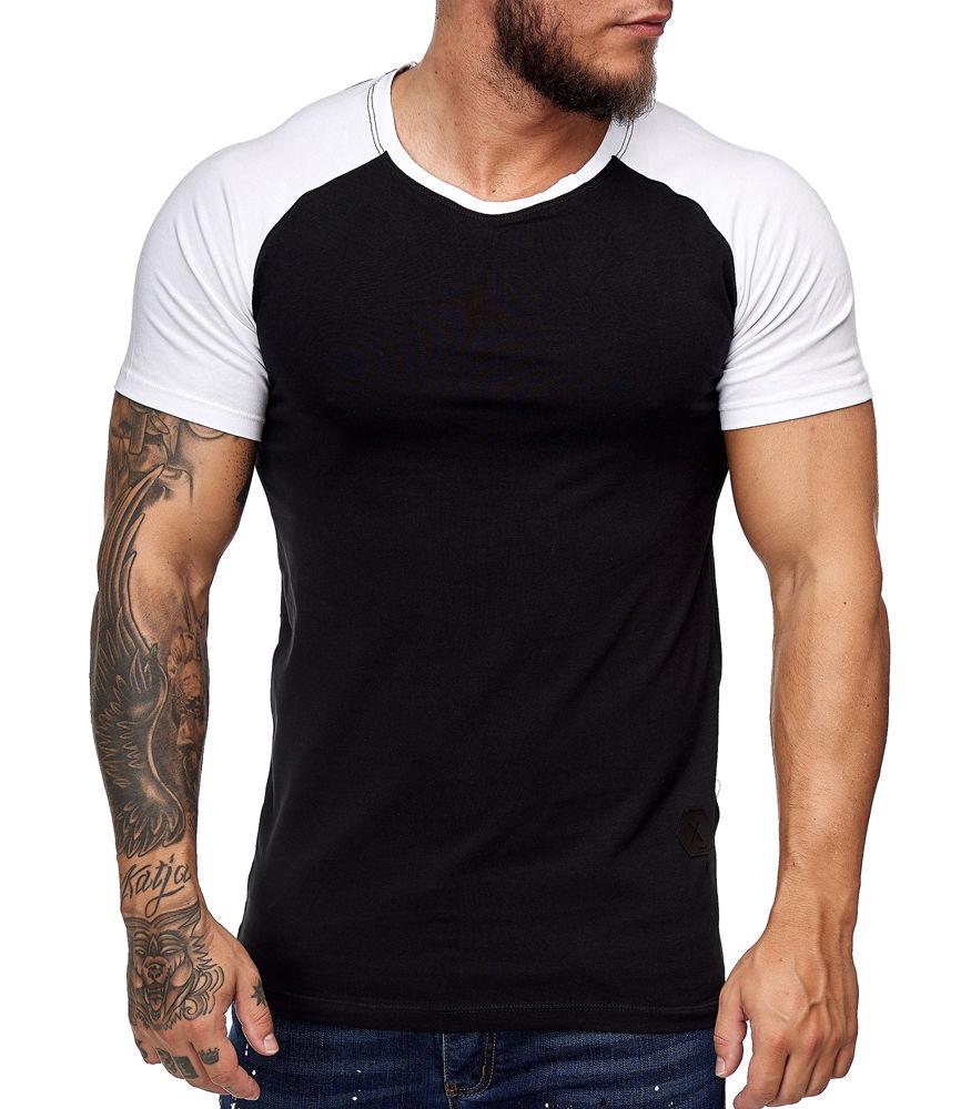 

Двухцветная футболка мужская футболка 1302 черный