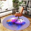 1PC Birds Fantasy Art Round Chair mat Area Rug - Non-Slip, Floor Mat for Office, Bedroom, home decor Christmas Gift c0528086