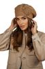 Women' Winter Wool Beret Sand Cameo-Peony