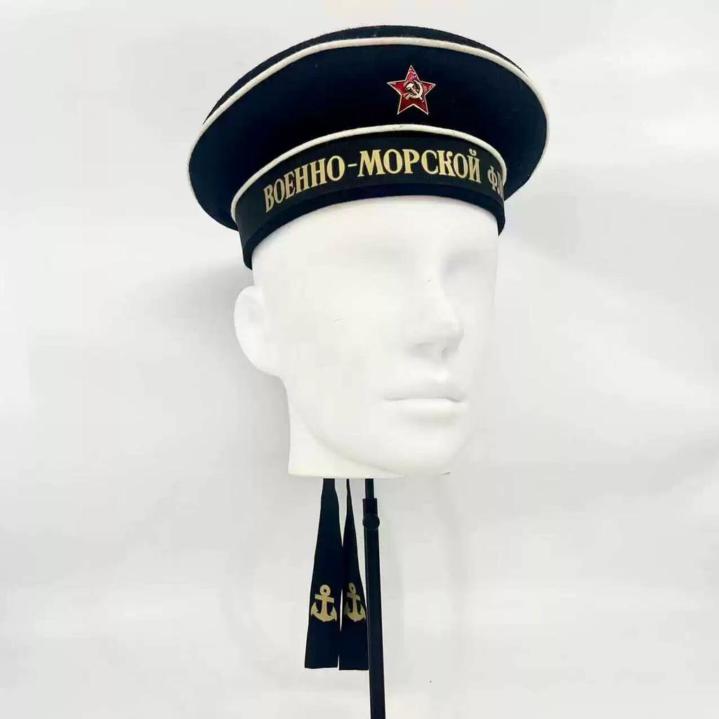Soviet Union, sailor hat, with sailor hat badge, re-engraved from World War II