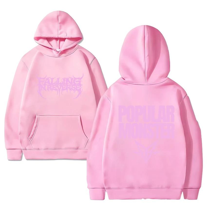 Banda de Rock Falling in Reverse Novo Álbum Popular Monstour Impresso Moletom Com Capuz Homens Mulheres Moda Y2k Streetwear