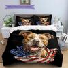 Black Pitbull Pattern Bedding Home Decoration Birthday Gift (1 * duvet cover + 2 * pillowcase, without core)