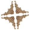 Furniture Parts Wooden Figurines Crafts Corner Appliques Frame Wood Carved Woodcarving Decorative