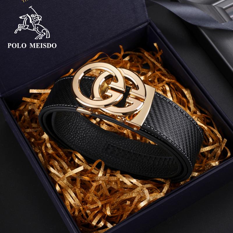 Paul Messier Herren Ledergürtel mit automatischer Doppel-G-Schnalle - Stilvoll & Vielseitig