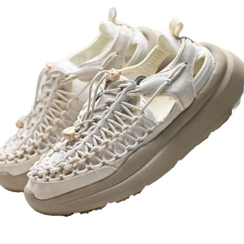 [Handwoven Summer Sandals Couple Beach Shoes
