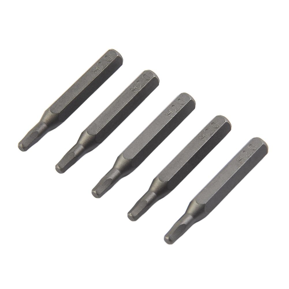 High Strength Steel Small Hex Screwdriver Bits 5Pcs H0 7 4mm Hex Shank