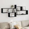 VidaXL Wall Shelf Black 167.5x18x68 Cm Engineered Wood 853318