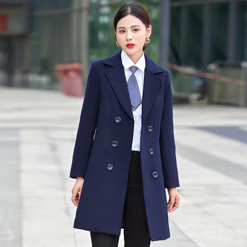 Women's Professional Mid-Length Wool Blend Coat
