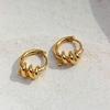 Punk Rock Metal Twisted Spiral Mini Hoop Earrings Stainless Steel Small Circle Round Huggie Ear Buckle Fashion 2026 New Jewelry