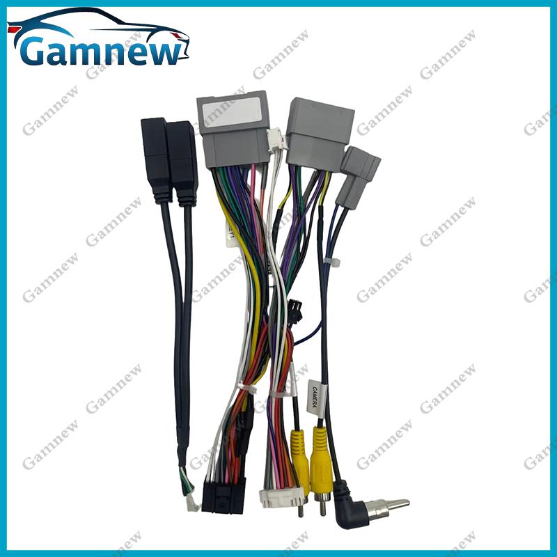 Gamnew Car 16pin Wiring Harness Adapter Canbus Box Decoder Android Power Cable For Honda CRV Civic HRV 2021