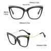 Oversized Cat Eye Eyeglasses Fashion Vintage Blue Light Blocking Eyewear  Trendy Non-prescription Glasses for Women