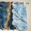 Abstraktion Blau Marmor Moderne Fenster Vorhänge für Wohnzimmer Schlafzimmer Vorhang Küche Behandlung Jalousien Vorhänge