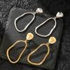 New Minimalist Geometric Clip on Earrings for Women Hollow Irregular Creative Smooth Irregular Ear Clips Statement Jewelry Gifts