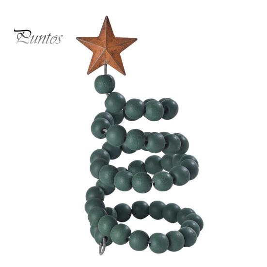 

Ялинка з дерев’яних намистин Настільна прикраса. Дерев’яна ялинка із залізним дротом. Різдвяна ялинка з бісеру для домашніх вечірок Камін