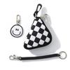 Geometric Pattern Keycase With Polyester Material For Daily Use And Street Style