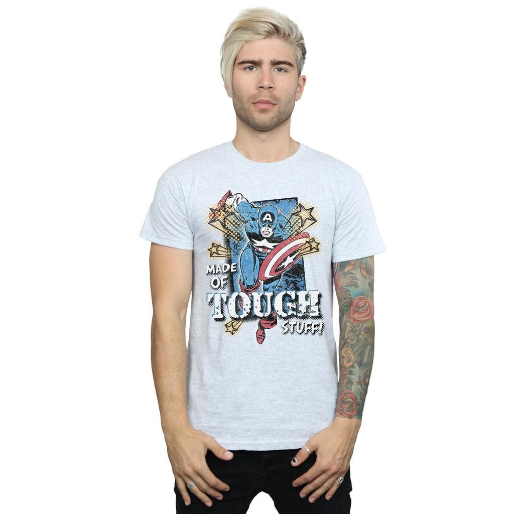 Marvel Mens Captain America Made Of Tough Stuff T-Shirt
