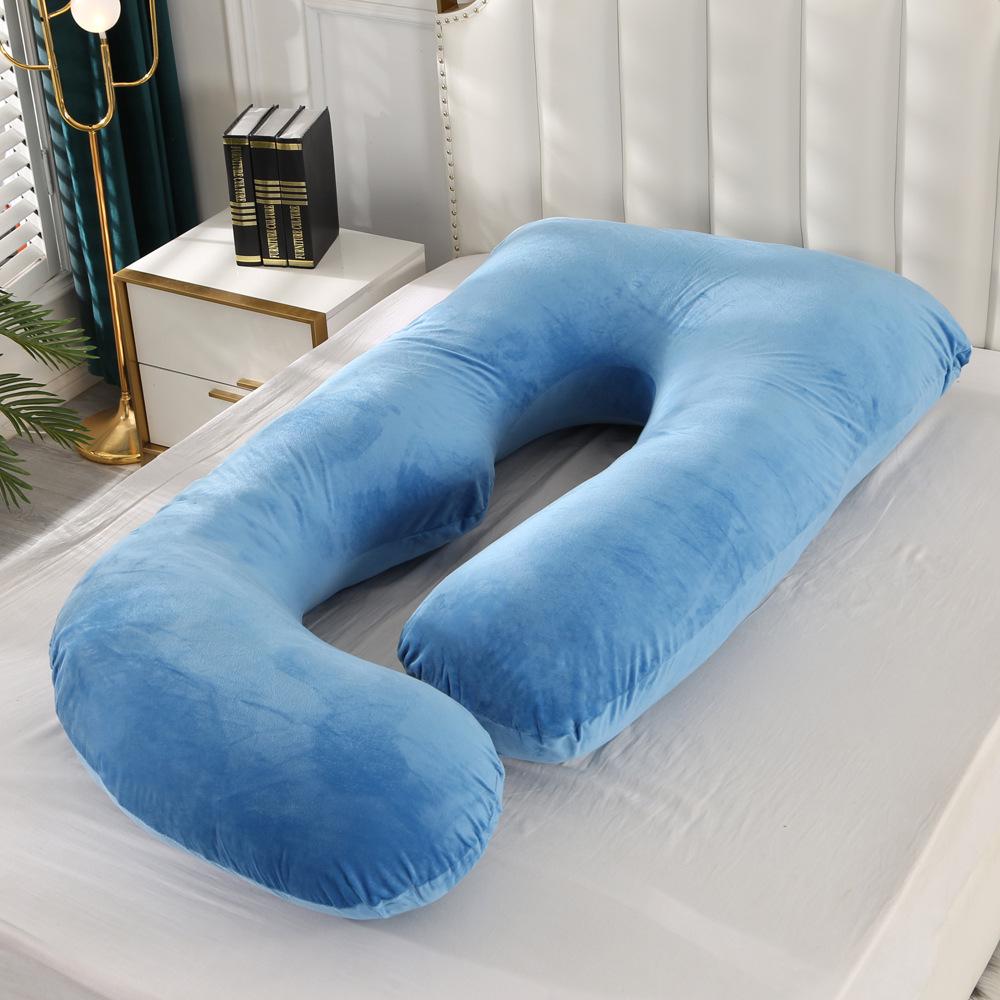 High-Density Solid Color Maternity Pillow for Pregnancy, Side Sleeping, Breastfeeding, and Headboard Support