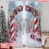 2pcs 2D Flat Printing Merry Christmas Drapes Candy Sticks Christmas Candy 100% Polyester Without Electricity Spring Party &