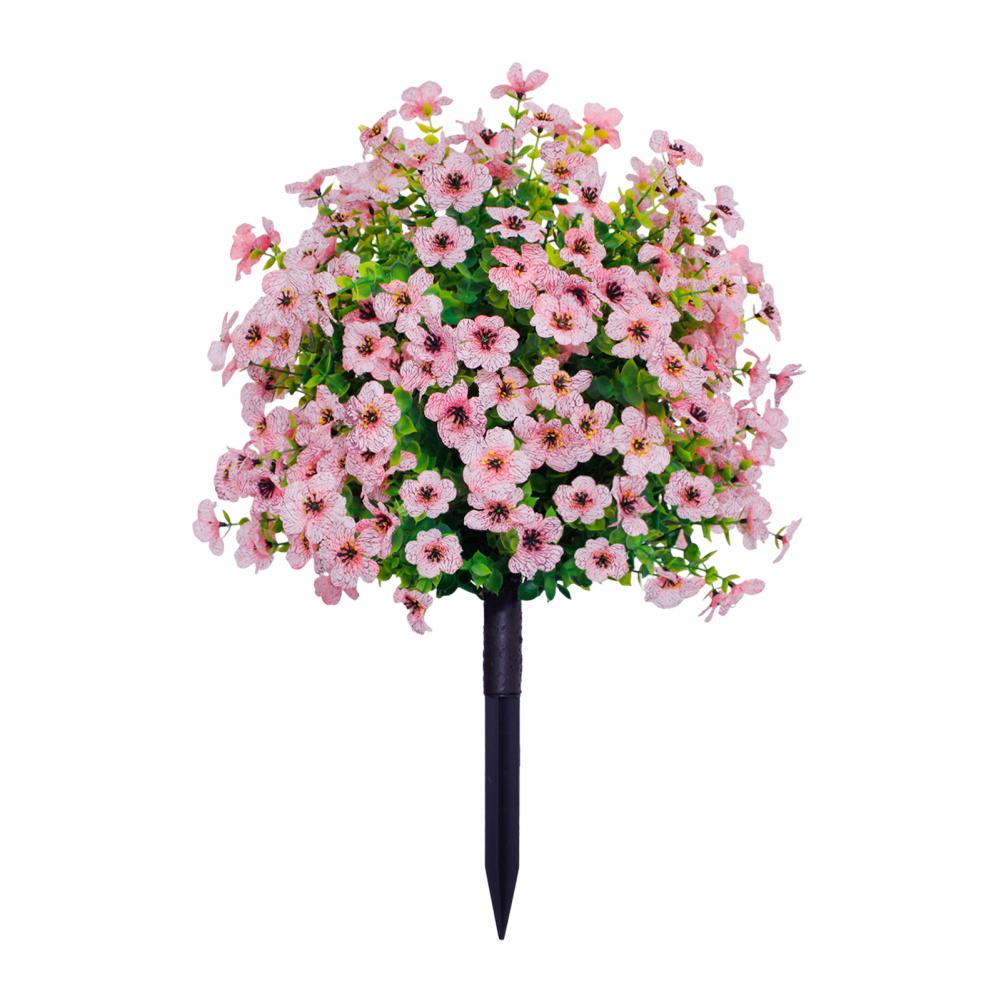 Künstliche Veilchenblumen mit Stab – UV-beständige Kunstblüten für Garten, Terrasse, Hochzeits- und Partydekoration