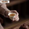 2pc/lot Ivory White Thin Bodied Teacup Retro Tea Bowl Sample Tea Cup Tea-tasting Fragrance Cup Chazhan Master Cups Teaset 30ml